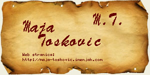 Maja Tošković vizit kartica